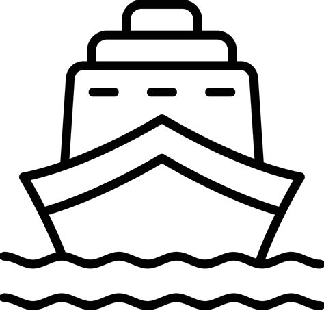 Ship Line Icon 14747197 Vector Art At Vecteezy