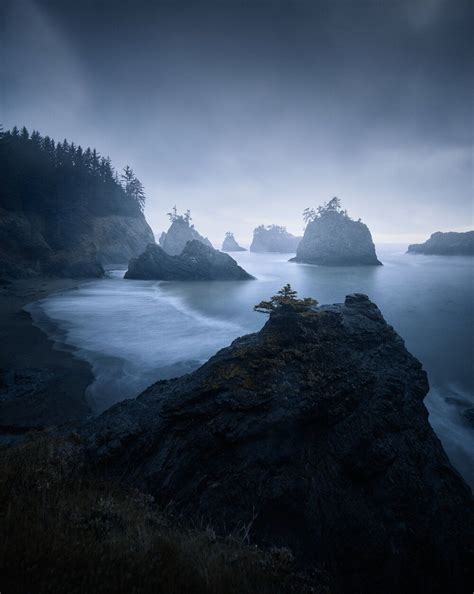 Moody Oregon Rock Stacks Landscape West Coast Travel Travel