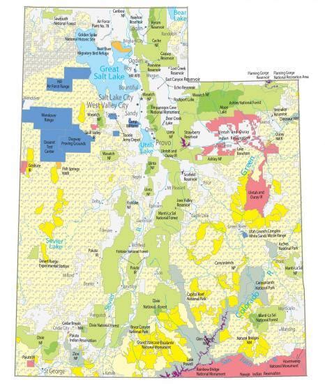 Utah Lakes and Rivers Map - GIS Geography