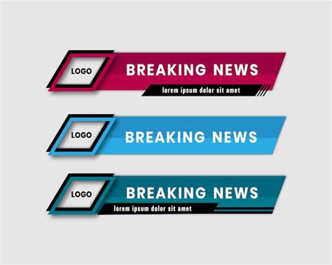 Premium Vector Vector Set Of Lower Third Headline News Bar Title Design