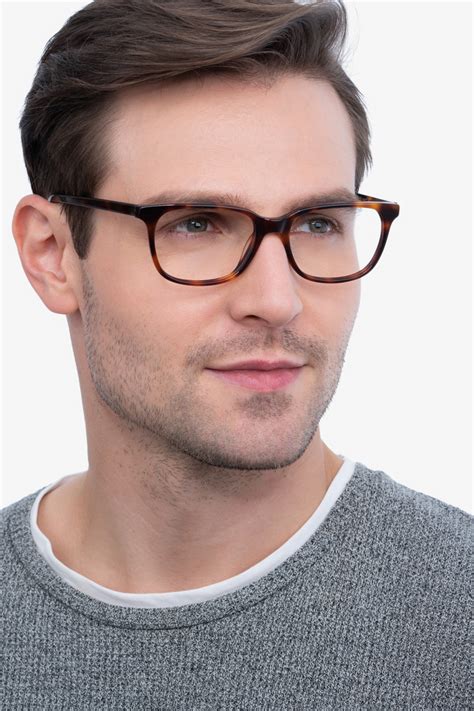 Peruse Rectangle Brown Tortoise Full Rim Eyeglasses Eyebuydirect