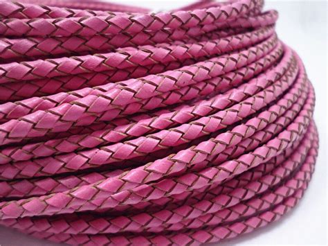 Wholesale Meters Mm Round Genuine Braided Leather Cord Etsy