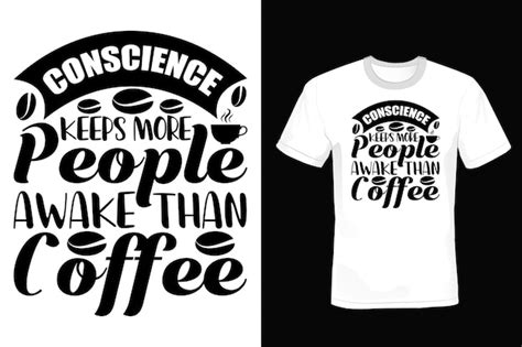 Café T Shirt Design Typographie Vintage Vecteur Premium