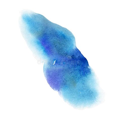 Illustration D Aquarelle Tache Bleue D Aquarelle Illustration Stock