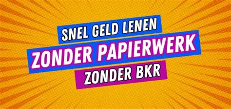 Per Direct Geld Lenen Zonder Documenten En Zonder Bankafschrift