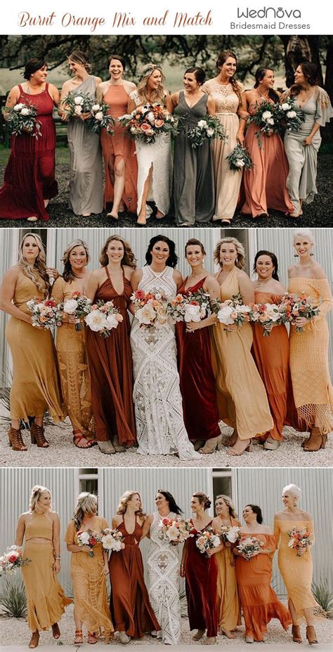 Trending 15 Ideas For Burnt Orange Bridesmaid Dresses For 2019