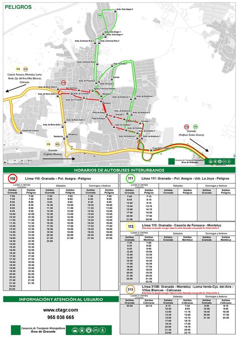 Ahora Granada Horarios E Itinerarios En Las L Neas De Autob S De