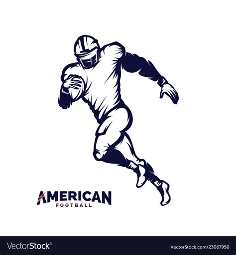 American Football Player Silhouette