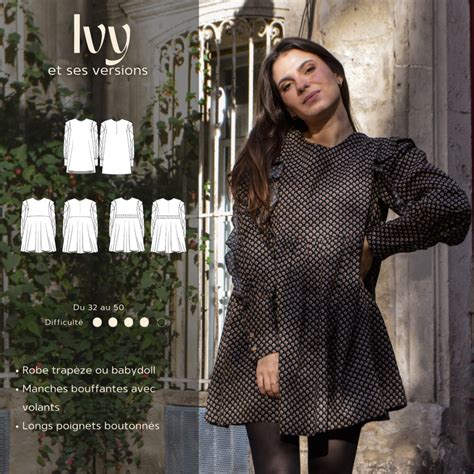 Pack Pdf Patrons Couture Liv Ivy Evelyne Patterns