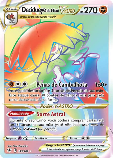 Decidueye De Hisui V Astro Pok Mon Myp Cards