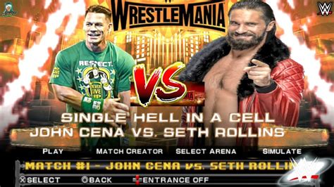 Wwe 2k23 Hell In A Cell Match John Cena Vs Seth Rollins Fight Wwe 2k23 Gameplay👌 Youtube