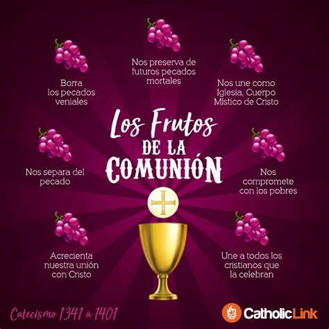 Infograf A Los Frutos De La Comuni N Catholic Link Eucarist A