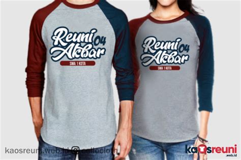 Desain Kaos Reuni Raglan Navy Merah Abu Misty Kaosreuniwebid