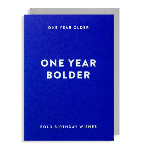 Lagom Design Greeting Card One Year Older One Year Bolder