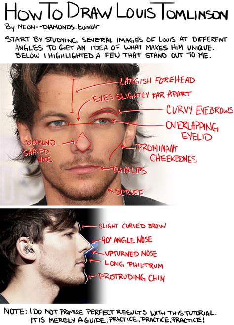 Neon Diamonds How To Draw Louis Tomlinson Notes On Facial