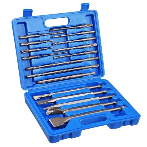 Mejorchoy 17pcs Sds Rotary Hammer Drill Bits Chisel Bits