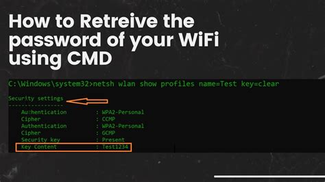 How To Find The Wifi Password Using Command Prompt Youtube