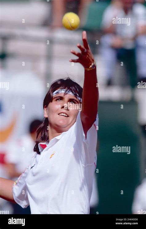 Spanish Tennis Player And Coach Conchita Martinez 1992 Stock Photo Alamy