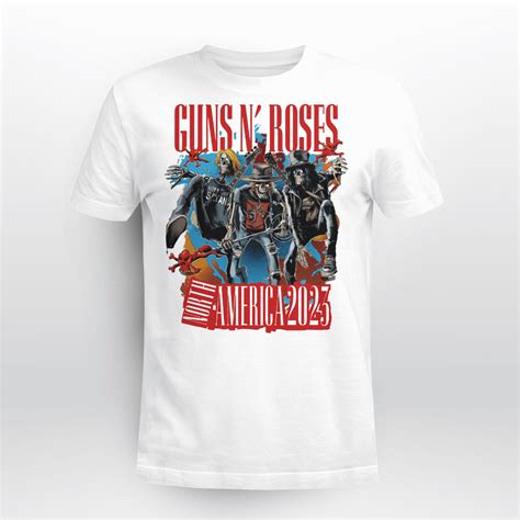 Official Guns N Roses North America Admat Itinerary Shirt