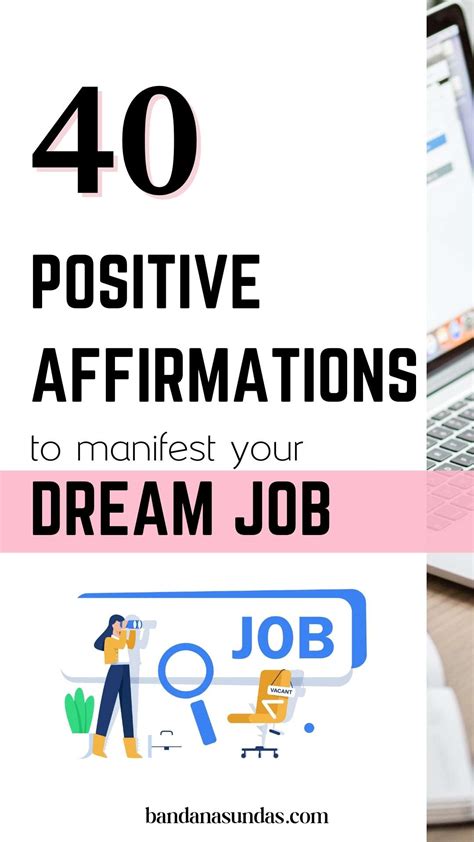 40 Positive Affirmations To Manifest Your Dream Job Radiant Lifestyle