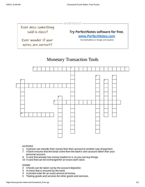 Crossword Puzzle Maker Confirm Free Puzzle - 5/9/23, 11:00 AM Crossword ...