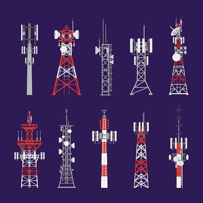 Radio Masts And Telecommunication Towers And Satellite Signal Antenna