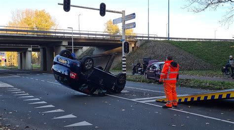 Zoetermeers Dagblad Auto Over De Kop In Zoetermeer