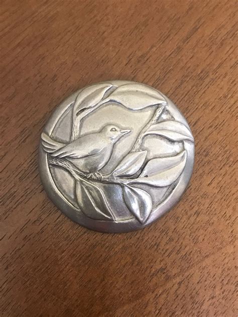 Vintage Seagull Pewter Canada Robin Brooch Vintage Pewter Etsy