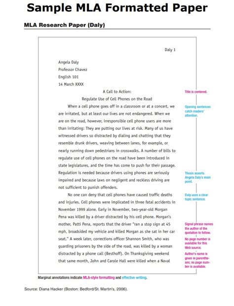 MLA Format And MLA Citation Writing Guide Examples