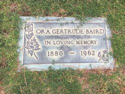 Ora Gertrude Baird M Morial Find A Grave