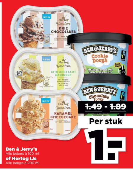 Ben And Jerrys Ijsbekers Folder Aanbieding Bij Plus Details