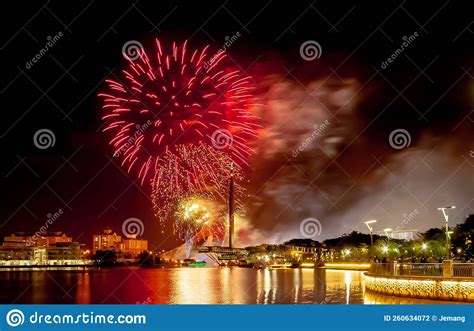 Fireworks Showcase at Putrajaya Stock Photo - Image of fireworks, city ...