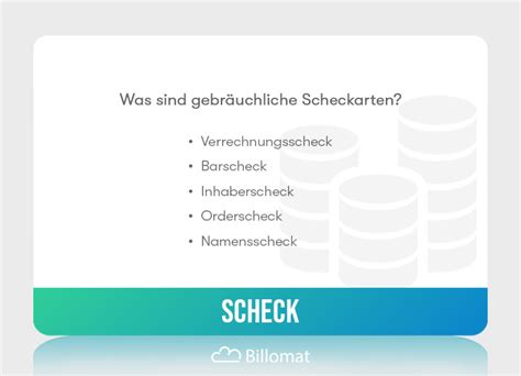 Scheck Definition Infos Mehr Billomat Buchhaltung