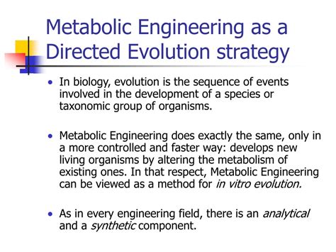 Ppt Introduction To Metabolic Engineering Chapter 1 Of Textbook