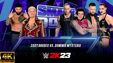 WWE 2K23 CODY RHODES VS DOMINIK MYSTERIO SMACK DOWN MATCH Wwe