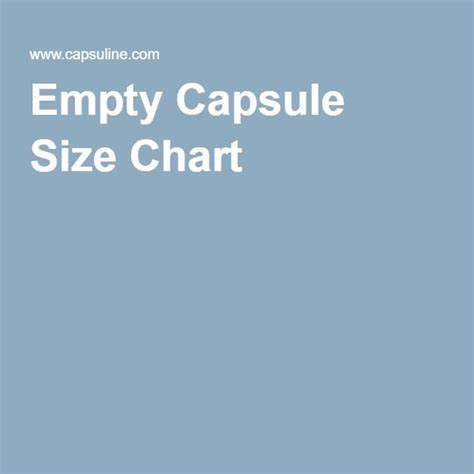 Empty Capsule Size Chart A Visual Reference Of Charts Chart Master