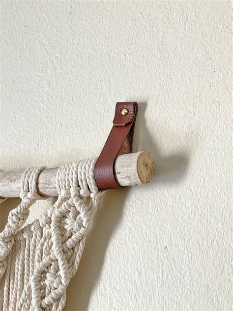 Leather Macram Art Hanger Wall Strap For Displaying Fiber Etsy