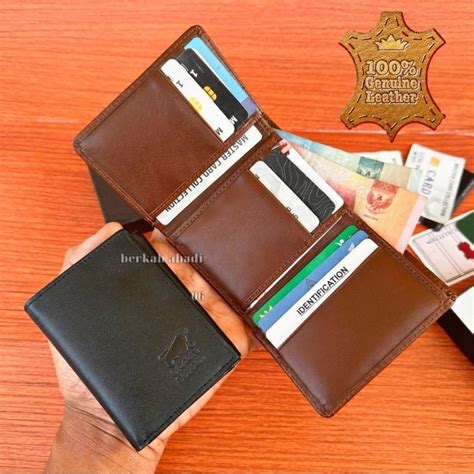 Jual Dompet Kulit Asli Kecil Small Minimalis Manjang Lipat Braun