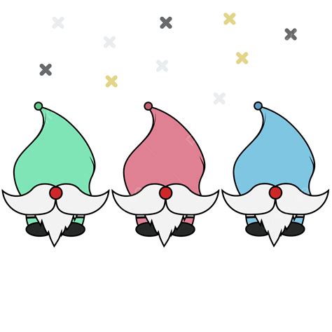 Christmas Gnomes Vector Hd Images Triplet Gnome For Christmas Gnome