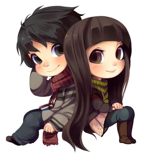 Callum And Elise By Kiwibon Cute Couple Cartoon Chibi Couple Cute