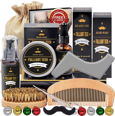 Beard Kit For Men Grooming And Care Wbeard Washshampoounscented Beard Growth Oilbeard Balm