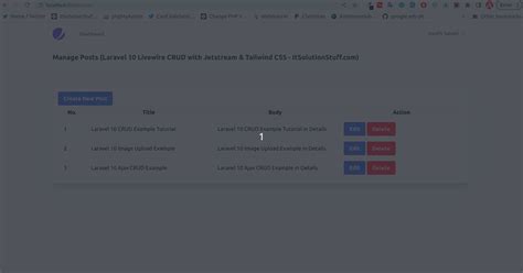 Laravel 10 Livewire CRUD Using Jetstream Tailwind CSS