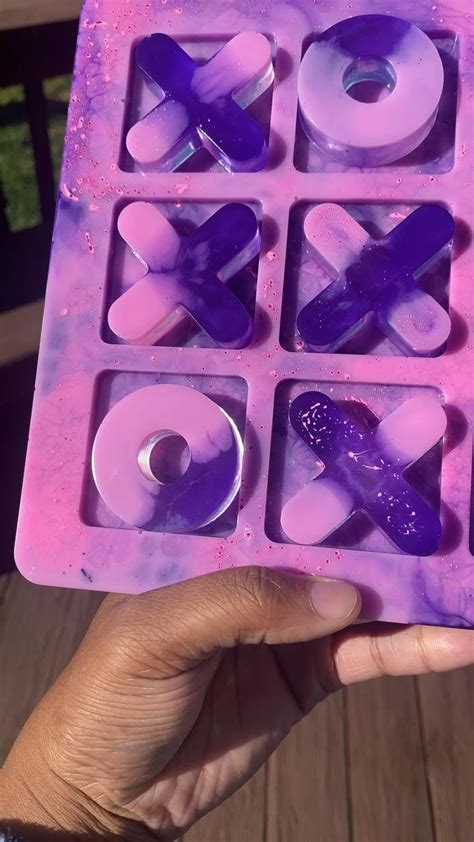 Tic Tac Toe Board Diy Resin Projects Diy Resin Art Resin Diy