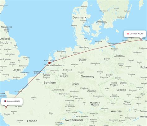 Flights From Gdansk To Rennes Gdn To Rns Flight Routes