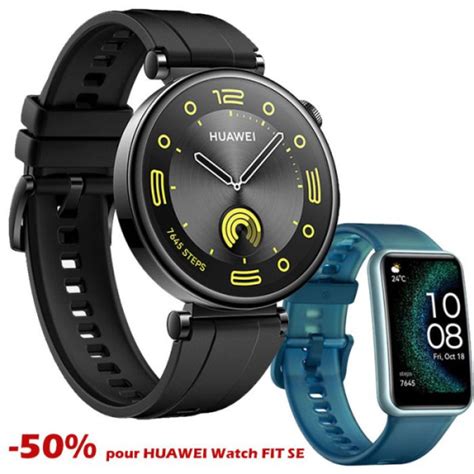 PACK HUAWEI MONTRE CONNECTÉE WATCH GT 4 46MM NOIR WATCH FIT SE