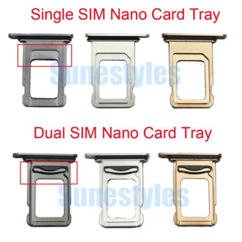 New Oem Single Dual Nano Sim Card Tray Holder Cover For Apple Iphone Xs