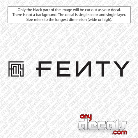 Fenty Logo Decal Sticker - AnyDecals.com