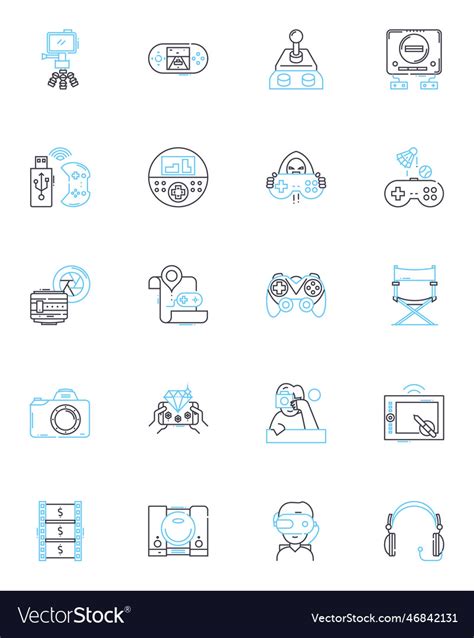 Film Making Linear Icons Set Cinematography Vector Image