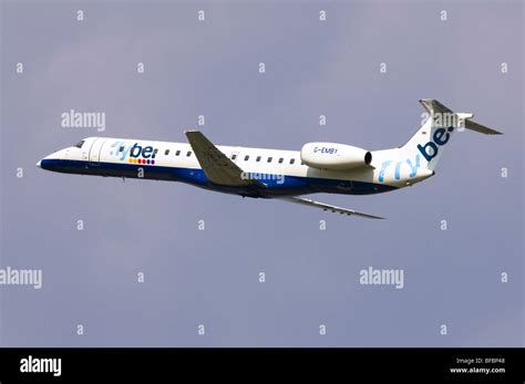 Embraer Erj 145 Operated By Flybe Climbing Out From Take Off At