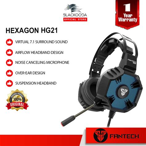 Fantech HG21 Hexagon Virtual 7 1 Surround Over Ear RGB Gaming Headset